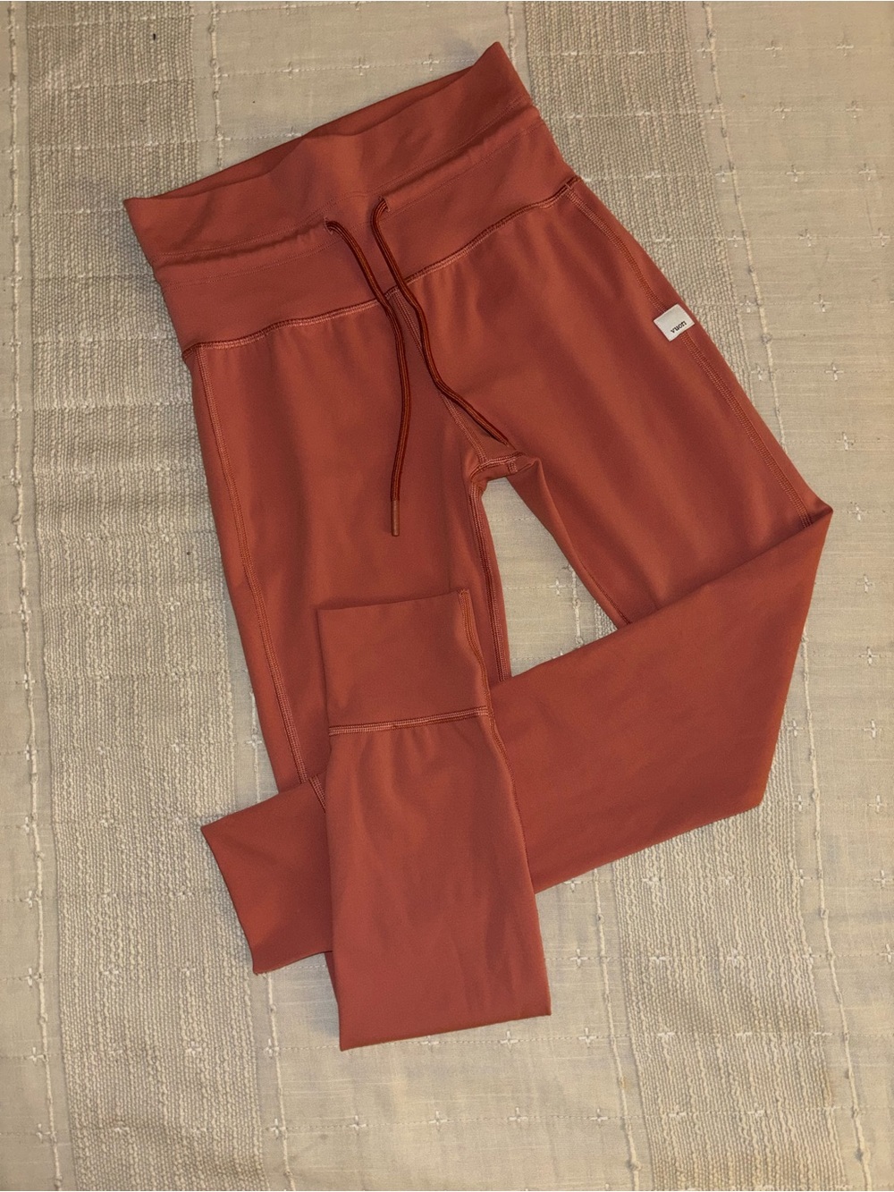 Vuori Rust-Red High-Waist Pocket Leggings